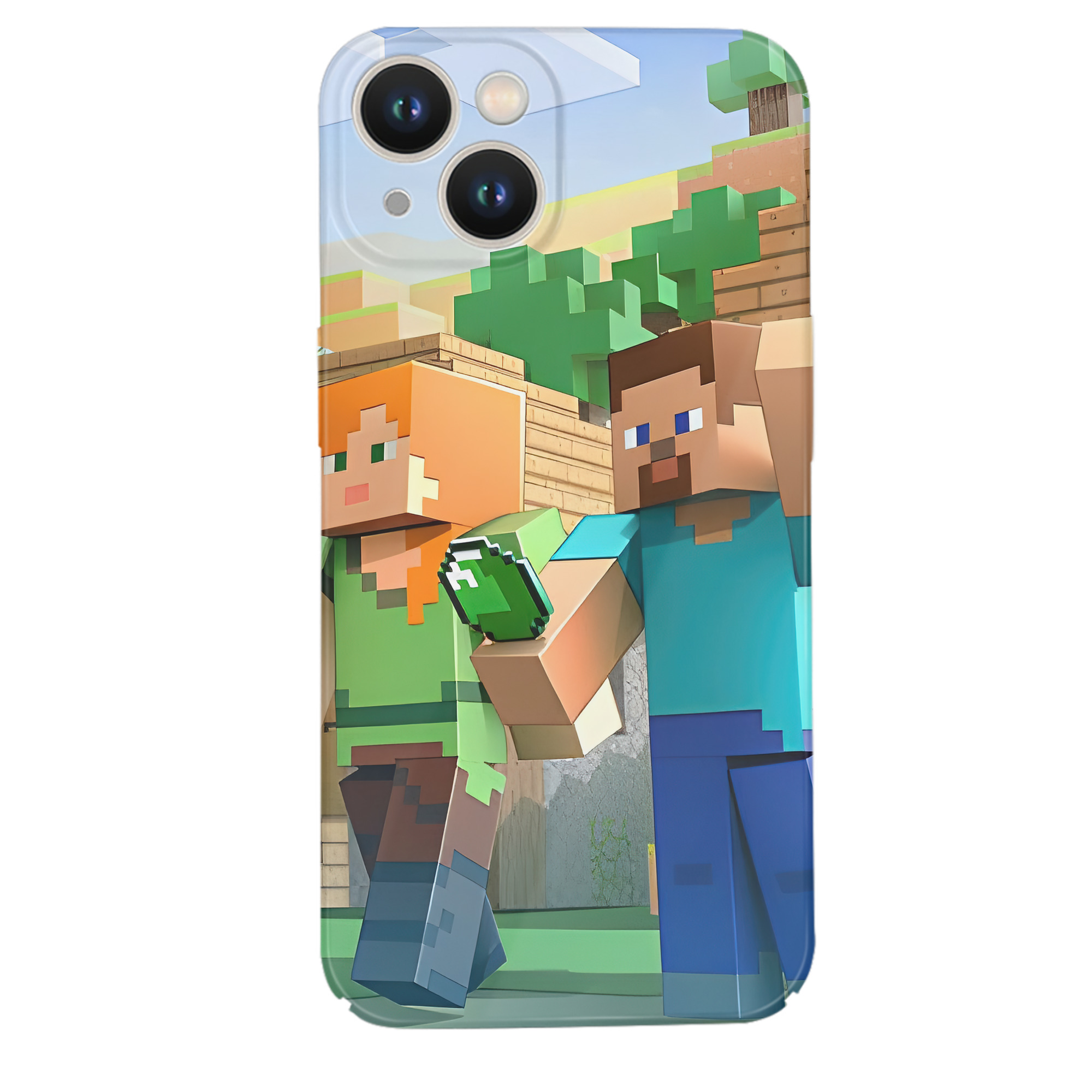 （画像用） マインクラフト ブロックの世界 Minecraft MC Block world 【iPhone 14シリーズ対応】ハードケース